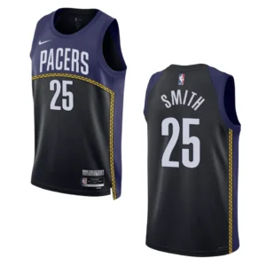 Regata NBA Indiana Pacers City Edition 2022/23 Jalen Smith 25 - Preta