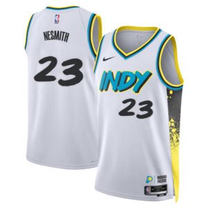 Regata NBA Indiana Pacers City Edition Aaron Nesmith 23 - Branca