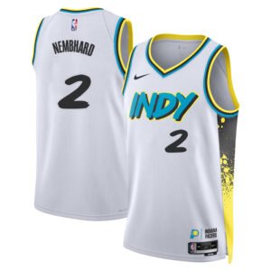 Regata NBA Indiana Pacers City Edition Andrew Nembhard 2 - Branca