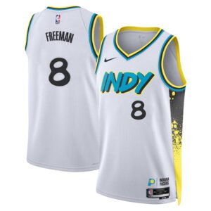 Regata NBA Indiana Pacers City Edition Enrique Freeman 8 - Branca