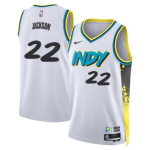 Regata NBA Indiana Pacers City Edition Isaiah Jackson 22 - Branca