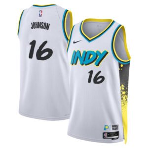 Regata NBA Indiana Pacers City Edition James Johnson 16 - Branca