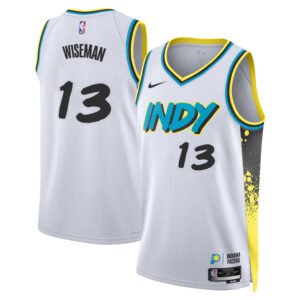 Regata NBA Indiana Pacers City Edition James Wiseman 13 - Branca