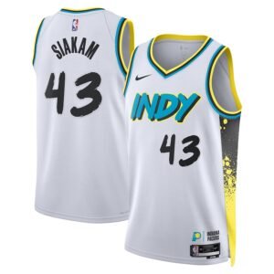 Regata NBA Indiana Pacers City Edition Pascal Siakam 43 - Branca