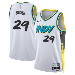 Regata NBA Indiana Pacers City Edition Quenton Jackson 29 - Branca