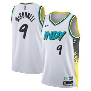 Regata NBA Indiana Pacers City Edition TJ McConnell 9 - Branca