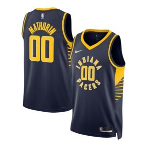 Regata NBA Indiana Pacers Icon Edition Benedict Mathurin 00 - Azul