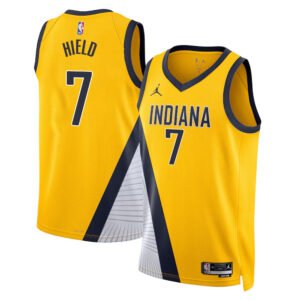 Regata NBA Indiana Pacers Statement Edition Buddy Hield 7 - Amarela