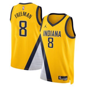 Regata NBA Indiana Pacers Statement Edition Enrique Freeman 8 - Amarela