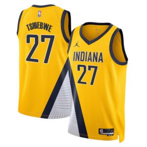 Regata NBA Indiana Pacers Statement Edition Oscar Tshiebwe 27 - Amarela