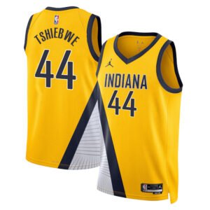 Regata NBA Indiana Pacers Statement Edition Oscar Tshiebwe 44 - Amarela