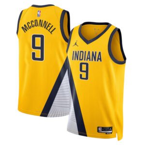 Regata NBA Indiana Pacers Statement Edition TJ McConnell 9 - Amarela