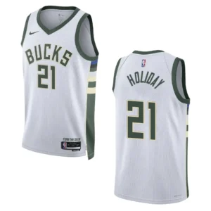 Regata NBA Milwaukee Bucks Association Edition 2022/23 Bucks Jrue 21 - Branca