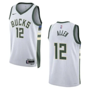 Regata NBA Milwaukee Bucks Association Edition 2022/23 Grayson Allen 12 - Branca