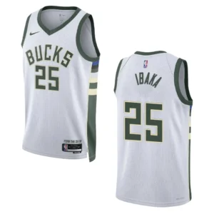 Regata NBA Milwaukee Bucks Association Edition 2022/23 Serge Ibaka 25 - Branca