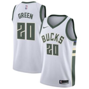 Regata NBA Milwaukee Bucks Association Edition AJ Green 20 - Branca