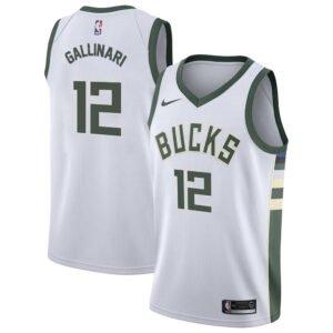 Regata NBA Milwaukee Bucks Association Edition Danilo Gallinari 12 - Branca