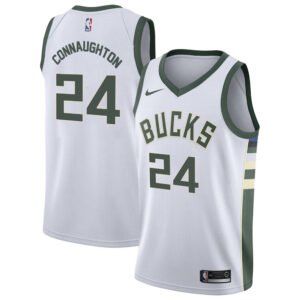 Regata NBA Milwaukee Bucks Association Edition Pat Connaughton 24 - Branca