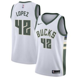 Regata NBA Milwaukee Bucks Association Edition Robin Lopez 42 - Branca