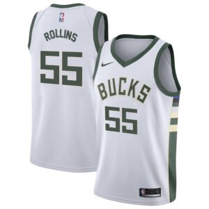 Regata NBA Milwaukee Bucks Association Edition Ryan Rollins 55 - Branca