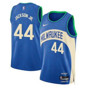 Regata NBA Milwaukee Bucks City Edition 2023/24 Andre Jackson Jr. 44 - Azul