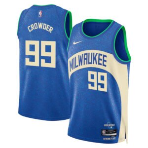 Regata NBA Milwaukee Bucks City Edition 2023/24 Jae Crowder 99 - Azul