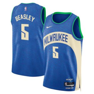 Regata NBA Milwaukee Bucks City Edition 2023/24 Malik Beasley 5 - Azul
