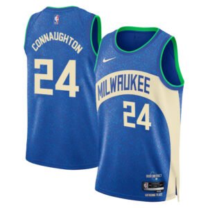 Regata NBA Milwaukee Bucks City Edition 2023/24 Pat Connaughton 24 - Azul