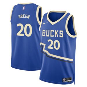 Regata NBA Milwaukee Bucks City Edition AJ Green 20 - Azul