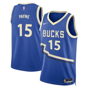 Regata NBA Milwaukee Bucks City Edition  Cameron Payne 15 - Azul