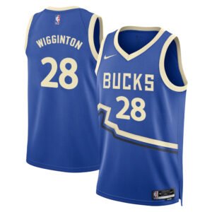 Regata NBA Milwaukee Bucks City Edition Lindell Wigginton 28 - Azul