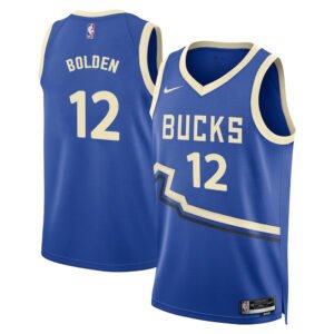 Regata NBA Milwaukee Bucks City Edition Marques Bolden 12 - Azul