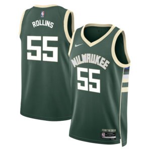 Regata NBA Milwaukee Bucks Icon Edition Ryan Rollins 55 - Verde