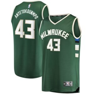 Regata NBA Milwaukee Bucks Icon Edition Thanasis Antetokounmpo 43 - Verde