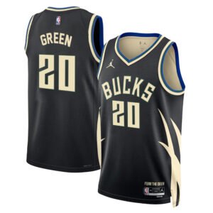 Regata NBA Milwaukee Bucks Statement Edition AJ Green 20 - Preta