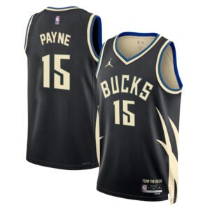 Regata NBA Milwaukee Bucks Statement Edition Cameron Payne 15 - Preta