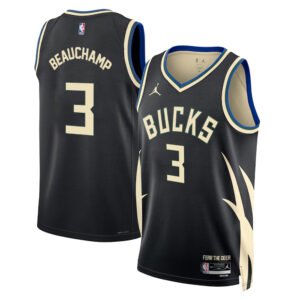 Regata NBA Milwaukee Bucks Statement Edition MarJon Beauchamp 3 - Preta