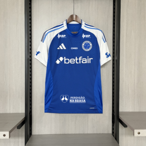 Camisa I do Cruzeiro Home (Azul) 2025/2026 – Versão Torcedor - Todos os Patrocínios
