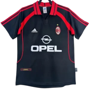 Camisa III do Milan (Third) Preta 2000/2001 – Versão Retrô