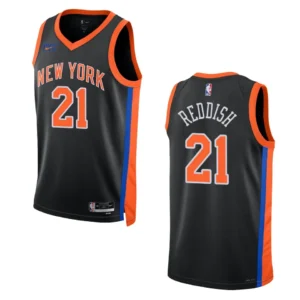 Regata NBA New York Knicks City Edition 2023 Cam Reddish 21 - Preta