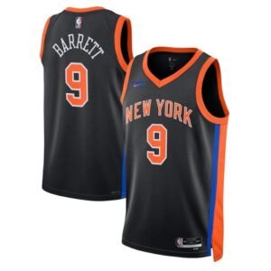Regata NBA New York Knicks City Edition 2023 RJ Barrett 9 - Preta