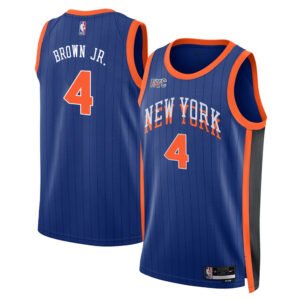 Regata NBA New York Knicks City Edition Charlie Brown Jr. 4 - Azul