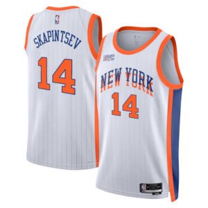 Regata NBA New York Knicks City Edition Dmytro Skapintsev 14 - Branca