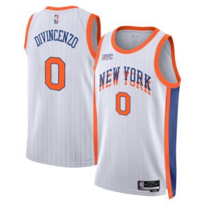 Regata NBA New York Knicks City Edition Donte DiVincenzo 0 - Branca
