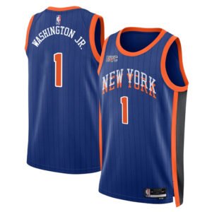 Regata NBA New York Knicks City Edition Duane Washington Jr. 1 - Azul
