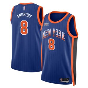 Regata NBA New York Knicks City Edition OG Anunoby 8 - Azul