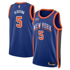 Regata NBA New York Knicks City Edition Preciosa Achiuwa 5 - Azul