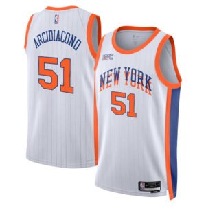 Regata NBA New York Knicks City Edition Ryan Arcidiacono 51 - Branca