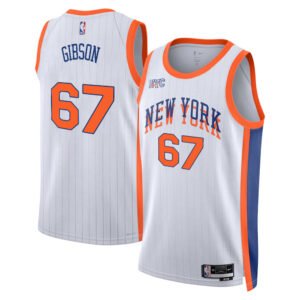 Regata NBA New York Knicks City Edition Taj Gibson 67 - Branca