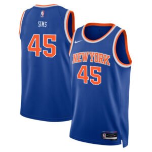 Regata NBA New York Knicks Icon Edition Jericho Sims 45 - Azul